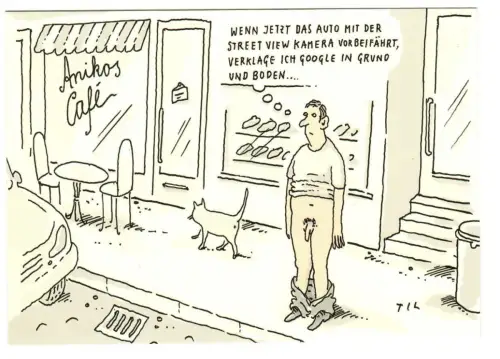 Künstler AK Till Mette,  "Google verklagen", 20199