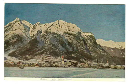 Künstler AK Carl Reiser - Im Wintertraum "Jugend" Postkarte  -30264