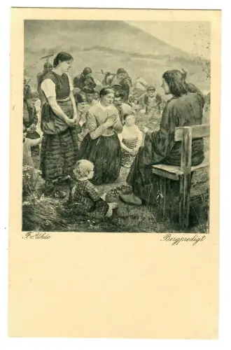 Künstler AK Fritz von Uhde: Bergpredigt, Wiechmann - 30384