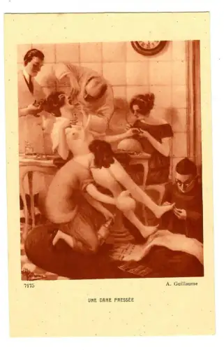 Künstler AK Erotik, Guillaume "Une Dame Pressee", Salons de Paris, 30517
