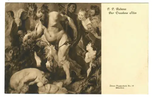 Künstler AK Rubens, Der trunkene Silen, Percy Hein München, 30423