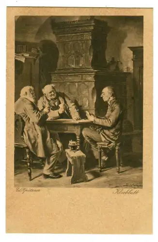 Künstler AK Eduard Grützner: Kleeblatt, Wiechmann, 30169