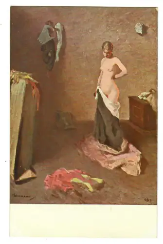 Künstler AK Hugo Frhr. von Habermann: Das Modell - "Jugend" Postkarte -30277