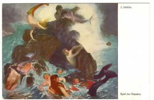 Künstler AK Arnold Böcklin: Spiel der Najaden, Bruckmann - 30404