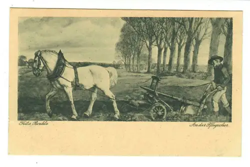 Künstler AK Fritz Boehle: An der Pflugschar, Wiechmann, 30134
