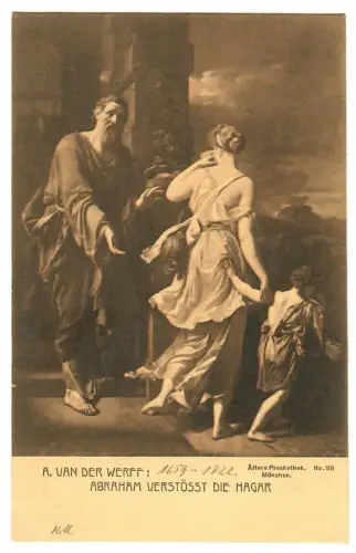 Künstler AK Adriaen van der Werff, Abraham verstösst die Hagar,Percy Hein, 30433