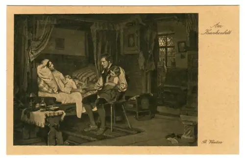 Künstler AK Benjamin Vautier: Am Krankenbett, Wiechmann - 30393