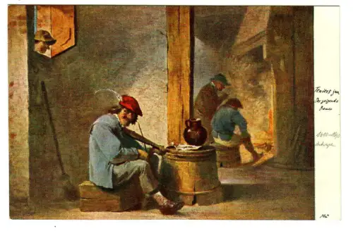 Künstler AK David Teniers d. J., Der Geige spielende Bauer, 30505