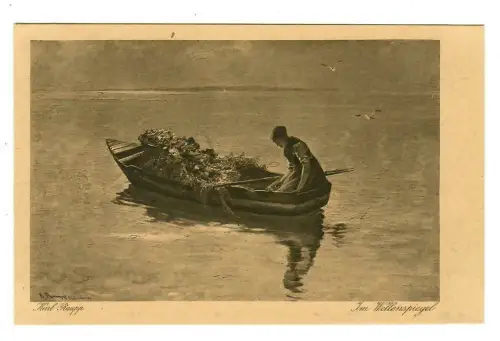 Künstler AK Karl Raupp: Im Wellenspiegel, Wiechmann, 30136