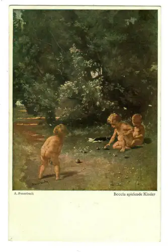Künstler AK Anselm Feuerbach: Boccia spielende Kinder, Wiechmann, 30130