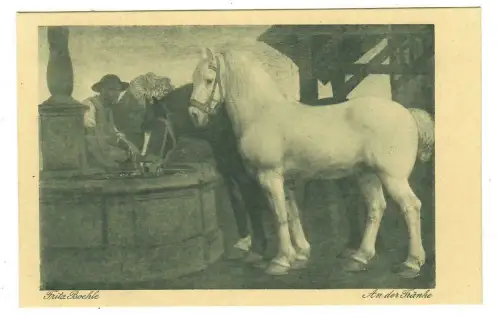 Künstler AK Fritz Boehle: An der Tränke, Wiechmann, 30178