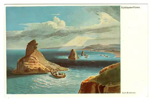 Künstler AK Karl Rottmann: Zyklopen-Felsen, Wiechmann, FEHLDRUCK - 30363