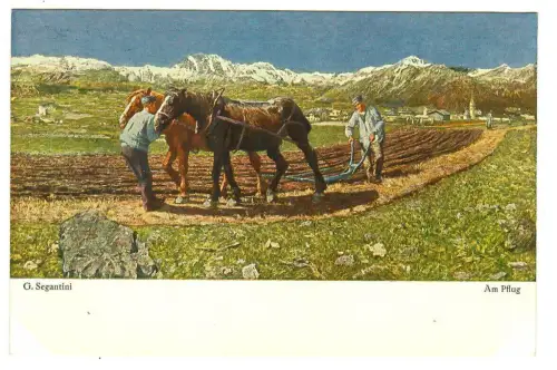 Künstler AK Giovanni Segantini, Am Flug, 30473