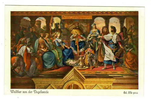 Künstler AK Eduard Ille: Walther von der Vogelweide, Uvachrom, 30250