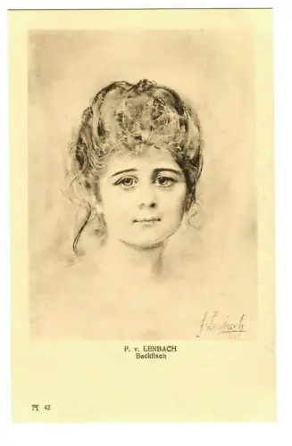 Künstler AK Franz von Lenbach Backfisch, Ackermann 30051