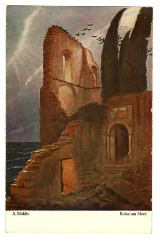 Künstler AK Arnold Böcklin, Ruine am Meer, 30480