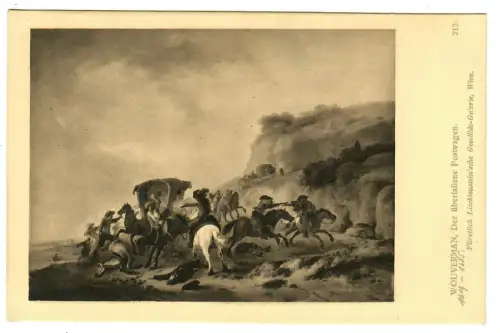 Künstler AK Philips Wouvermann, Der überfallene Postwagen, Löwy Wien, 30436