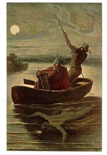 Künstler AK Moritz von Schwind: Ritter auf nächtlicher Fahrt, Ackermann, 30413