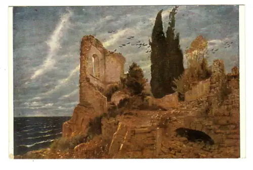 Künstler AK Arnold Böcklin: Ruine am Meer, Bruckmann - 30403