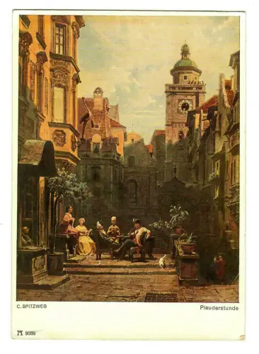 Künstler AK Carl Spitzweg: Plauderstunde, Ackermann, 30238
