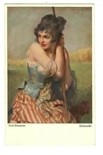Künstler AK Prof. Schmutzler:  Sehnsucht, Primus Postkarte, 30016