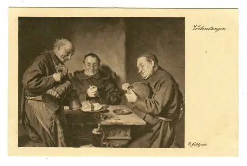 Künstler AK Eduard Grützner: Vorbereitungen, Wiechmann. 30176