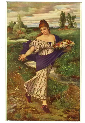 Künstler AK Arnold Böcklin: Flora Blumen streuend, Bruckmann - 30406