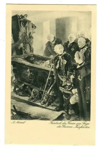 Künstler AK Adolph Menzel: Friedrich d.G. am Sarge ... , 30129