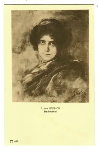 Künstler AK Franz von Lenbach: Studienkopf, Ackermann, 30054