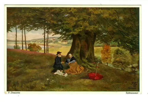 Künstler AK F. Douzette: Spätsommer, Primus Postkarte 30017