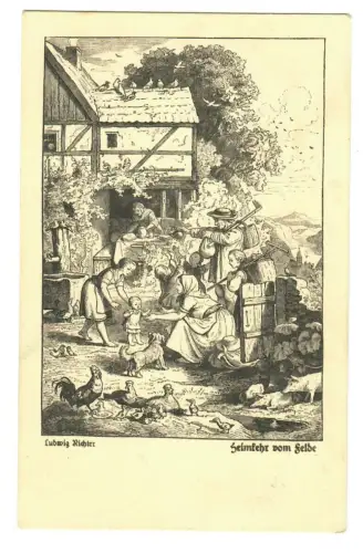 Künstler AK Ludwig Richter: Heimkehr vom Felde, Wiechmann - 30389