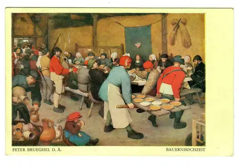 Künstler AK Peter Brueghel D.A.: Bauernhochzeit, Verlag Julius Bard Wien, 30192