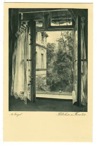 Künstler AK, Adolph Menzel: Blick aus ein Fenster, Wiechmann, 30128