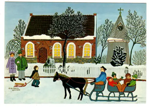 Künstler AK Lehmann: Deutsche Landschaften, Fahrt mit dem Pferdeschlitten, 30314