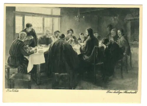 Künstler AK Fritz von Uhde: Das heilige Abendmahl, Wiechmann - 30379