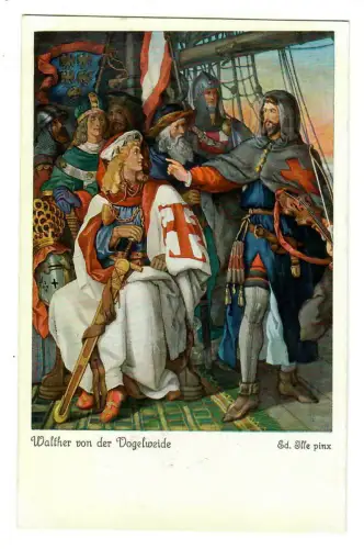 Künstler AK Eduard Ille: Walther von der Vogelweide, Uvachrom, 30253