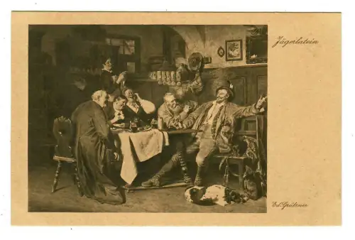 Künstler AK Eduard Grützner: Jägerlatein, Wiechmann. 30172