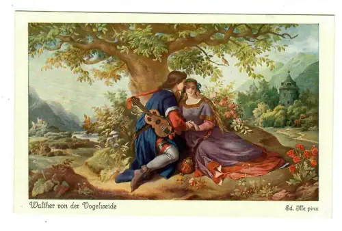 Künstler AK Eduard Ille: Walther von der Vogelweide, Uvachrom Verlag, 30252