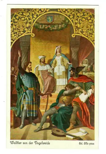 Künstler AK Eduard Ille: Walther von der Vogelweide, Uvachrom, 30251