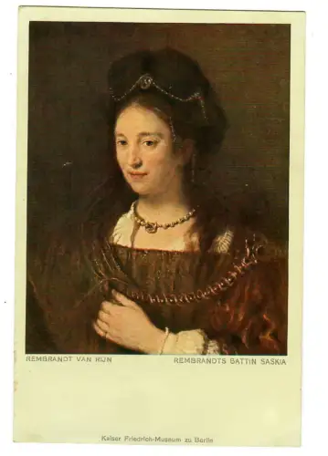 Künstler AK Rembrandt: Rembrandts Gattin Saskia, Julius Bard, 30353