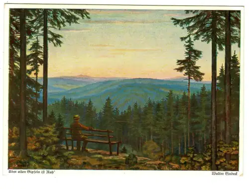 Künstler AK Walter Einbeck: Über allen Gipfeln ist Ruh, Bruckmann, 30362