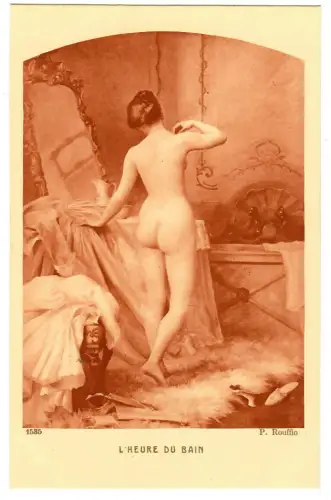 Künstler AK Erotik, Rouffio "Le Heure du Bain", Salons de Paris, 30516