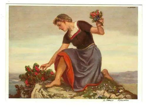 Künstler AK Richard Schaupp: Alpenrosen, Ackermann, 30217