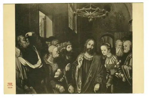 Künstler AK Cranach d.ä.: Christus und die Ehebrecherin, Ackermann,30081