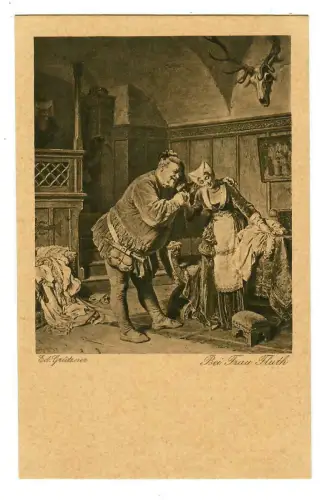 Künstler AK Eduard Grützner: Bei Frau Fluth, Wiechmann, 30167