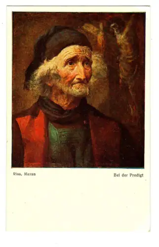 Künstler AK Thomas Riss, Bei der Predigt, Unterwurzacher Innsbruck, 30449