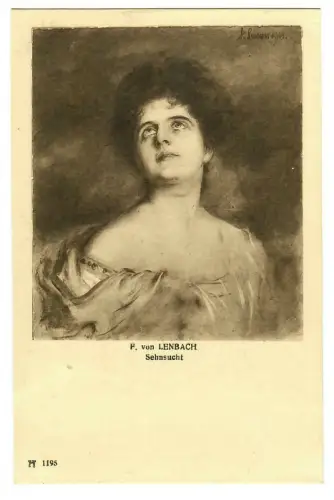 Künstler AK Franz v. Lenbach Sehnsucht, Ackermann, 30058