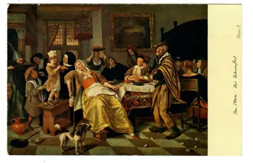 Künstler AK Jan Steen: Das Bohnenfest, 30625