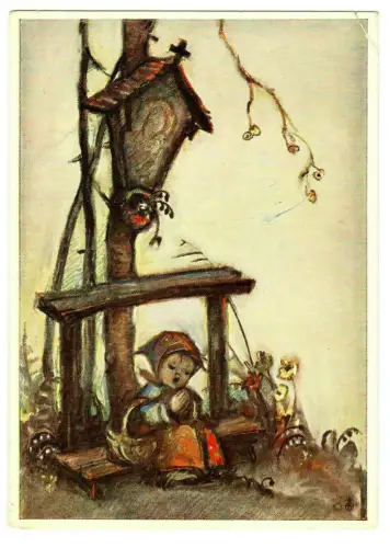 Künstler AK Berta Hummel, Kleines Mädchen beim Beten, 30028