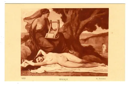 Künstler AK Erotik, Leroux "Sérénité" , Salons de Paris, 30534